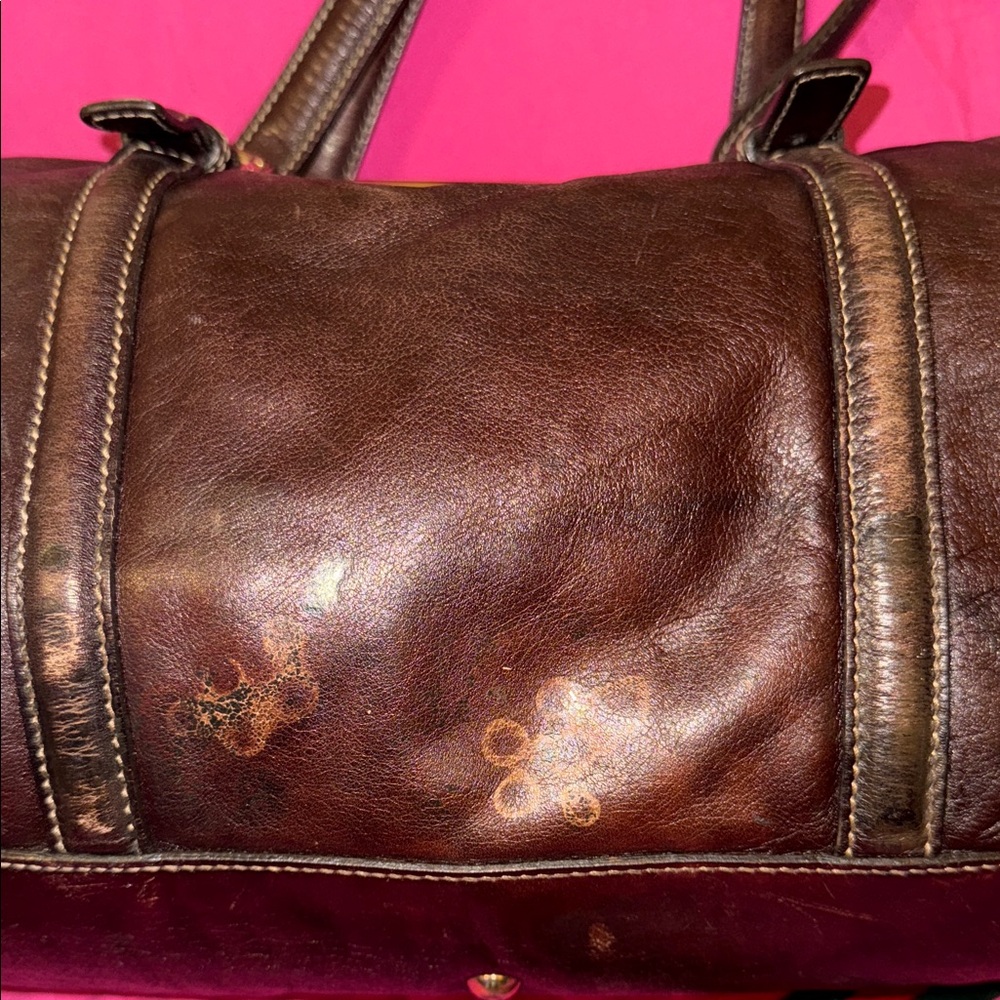 Gucci Brown Leather Duffel Bag with Green and Red Accents - Picture 7 of 16